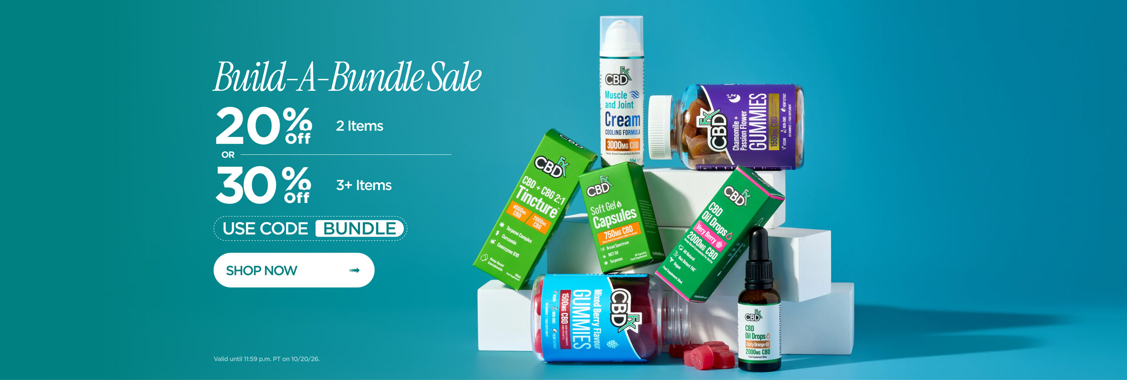UK AM Build A Bundle Kickoff % Off , % Off  Code BUNDLE CBDfx US Desktop(xpx)